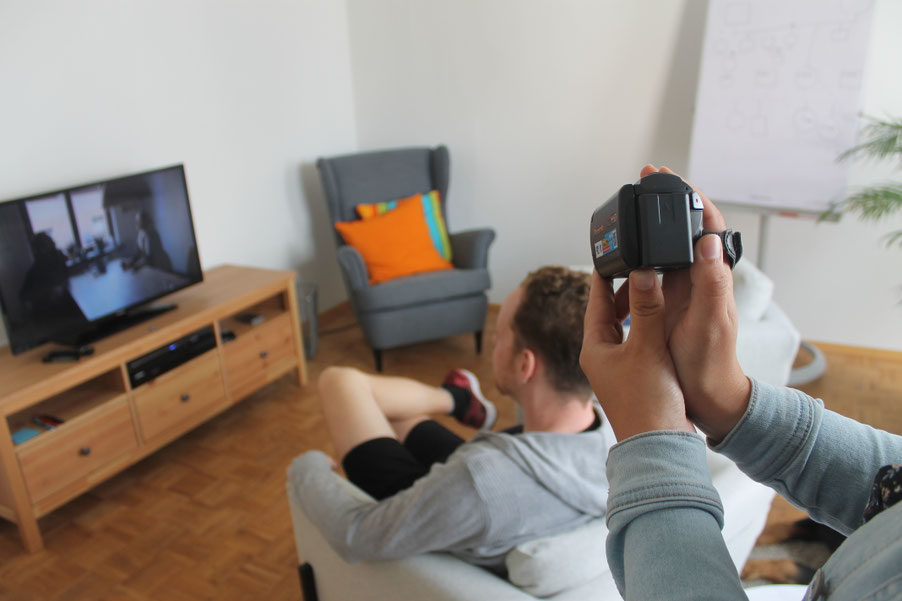 Video-Coaching bei Perspektivblick: gemeinsames Anschauen einer Alltagssequenz am Bildschirm